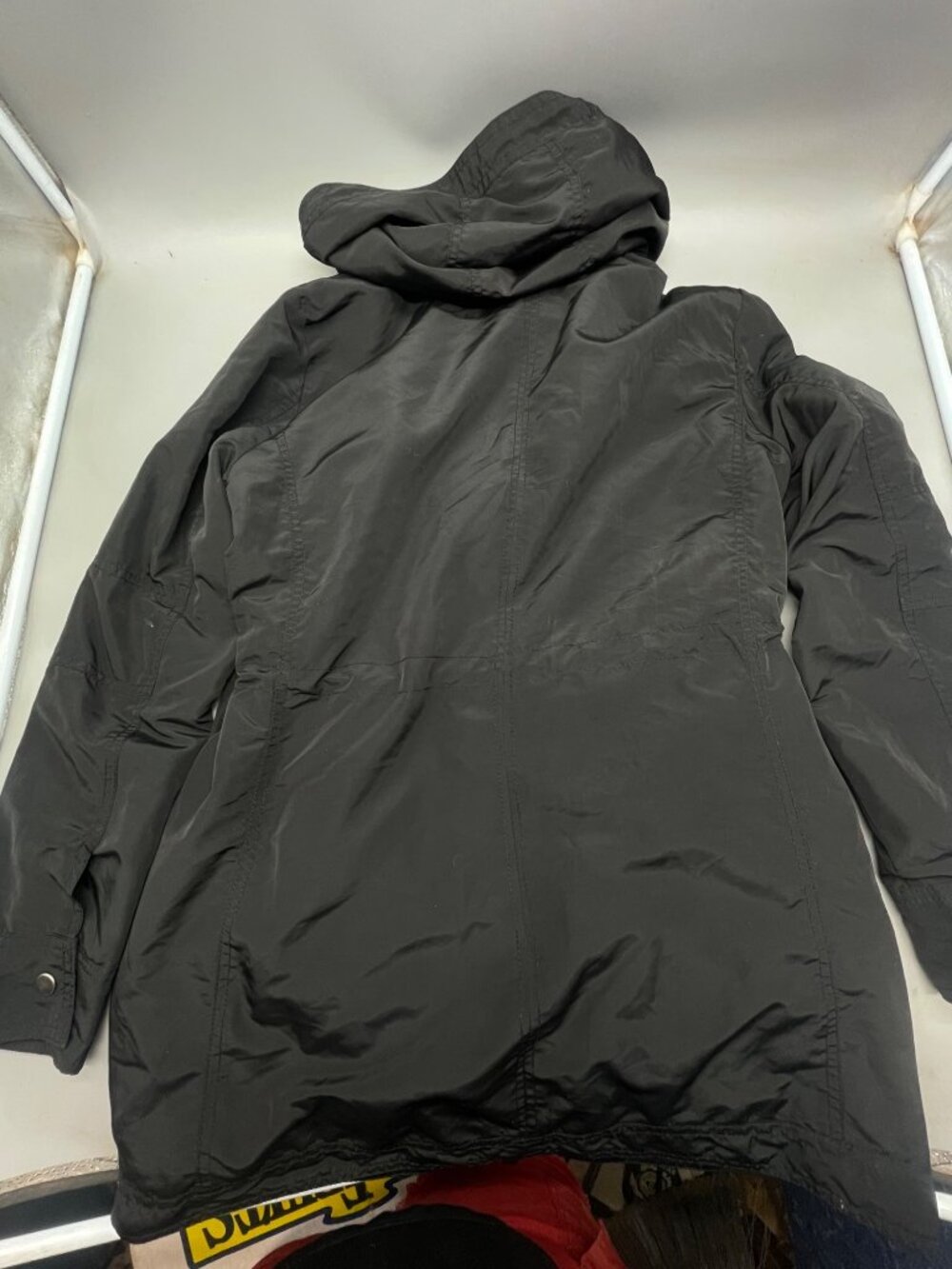 ultim 8 hooded jacket black snap zip up pockets polyester blend medium READ - Picture 8 of 9